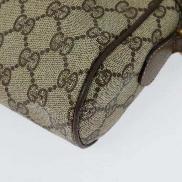 GUCCI GG Supreme Web Sherry Line Bag PVC Beige Gold 904 02 004 Auth 137440 - Picture 4 of 16